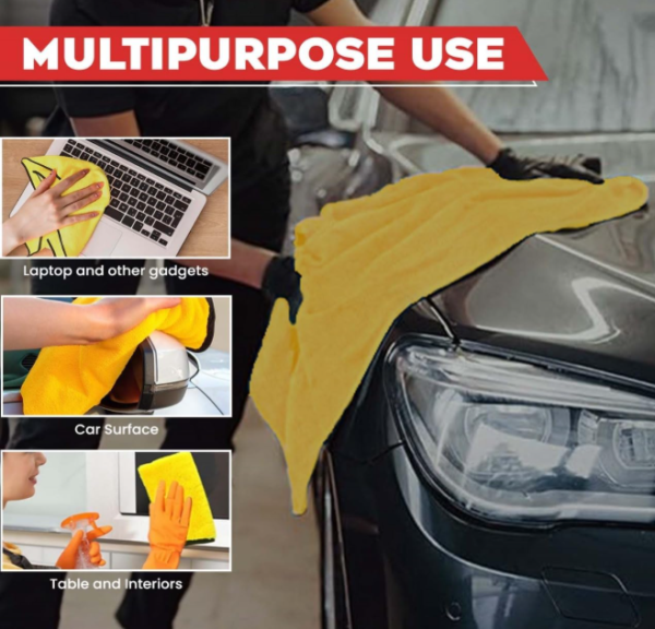 SoftMate Microfiber Car Cleaning Cloth – Double-Sided, Extra Thick Plush (800 GSM) – Pack of 2 - Image 5