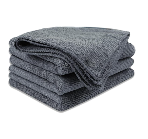 SoftMate Microfiber Car Cleaning Cloth – 350 GSM, Extra Thick, Lint-Free, Double-Sided, Pack of 4 (Grey) - Image 2